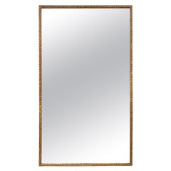 Large, Delicate 19th Century French Gold Leaf Antique Mirror