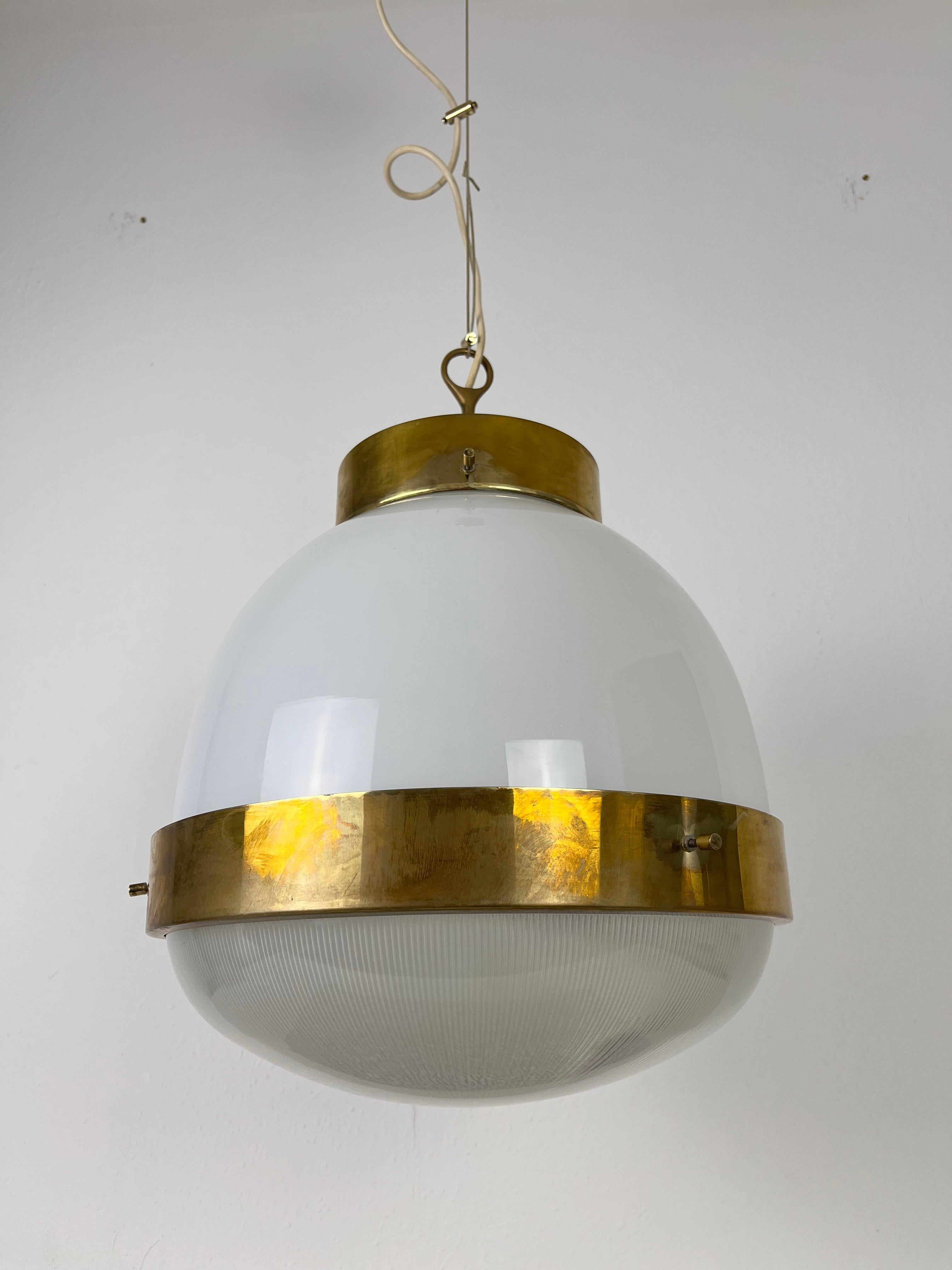 Italian Large Delta Ceiling Lamp by Sergio Mazza for Artemide, 1960s For Sale