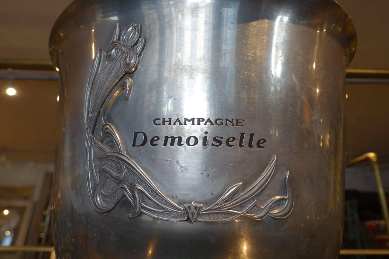 Large Demoiselle Art Nouveau Champagne Cooler In Good Condition In Copenhagen K, DK