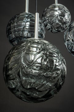 Large Designer Cascading Chandelier Murano Glass by Doria, Germany, 1970s