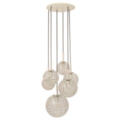 Large Designer Cascading Chandelier Murano Glass by Doria, Germany, 1970s