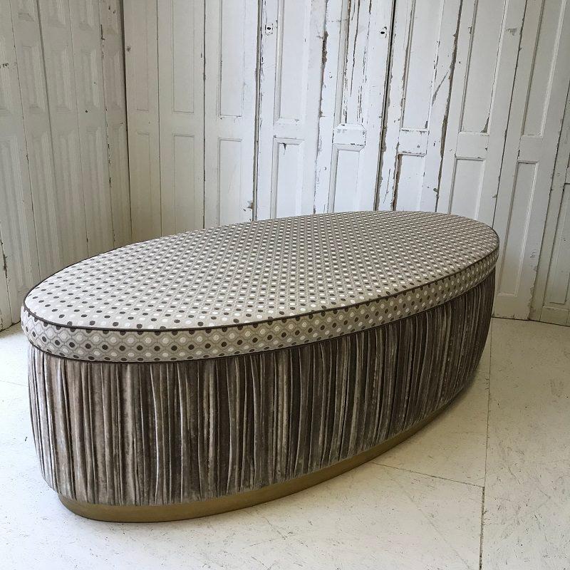 Hand-Crafted Large Ottoman Pouf For Sale