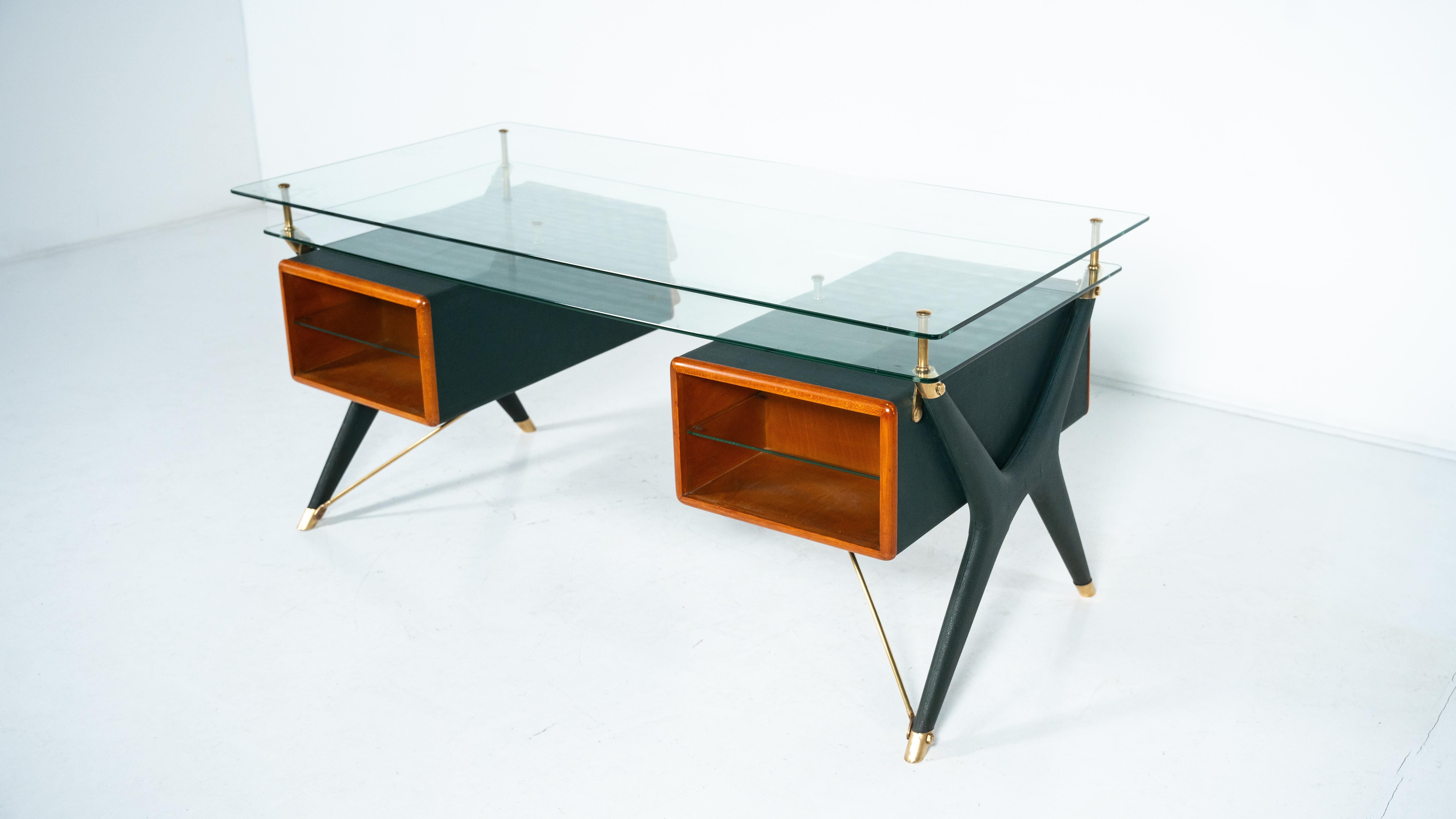 Escritorio grande de Silvio Berrone del edificio Bialetti, Omegna, Italia, 1955 en venta 9