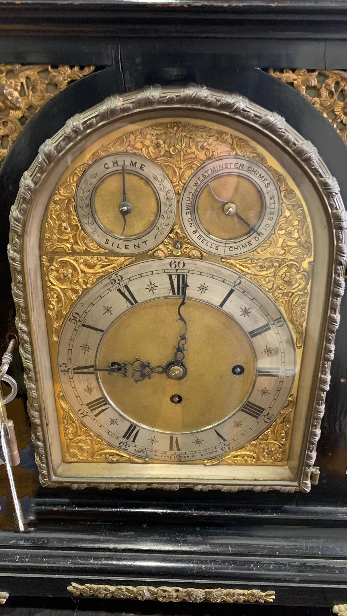 Large Desk Clock, Victorian, 19th Century For Sale 6