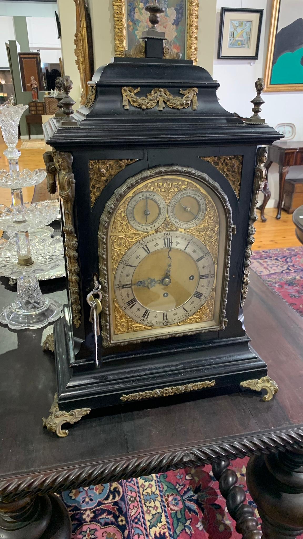 Grande horloge de bureau, Victorienne, 19e siècle en vente 6