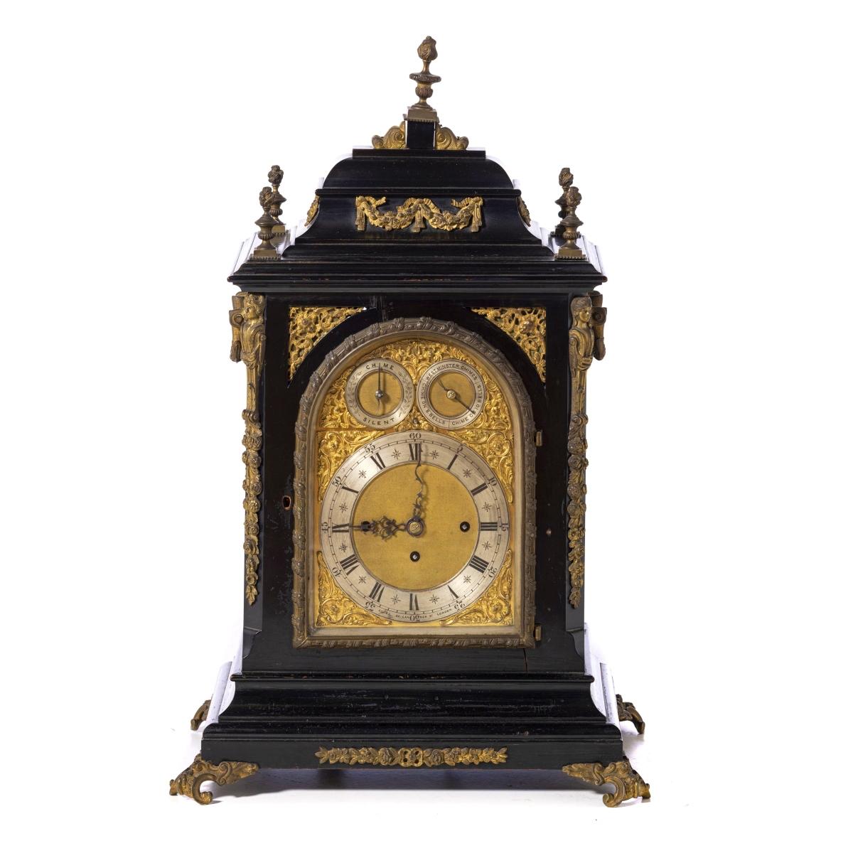 Large Desk Clock, Victorian, 19th Century In Good Condition For Sale In Madrid, ES