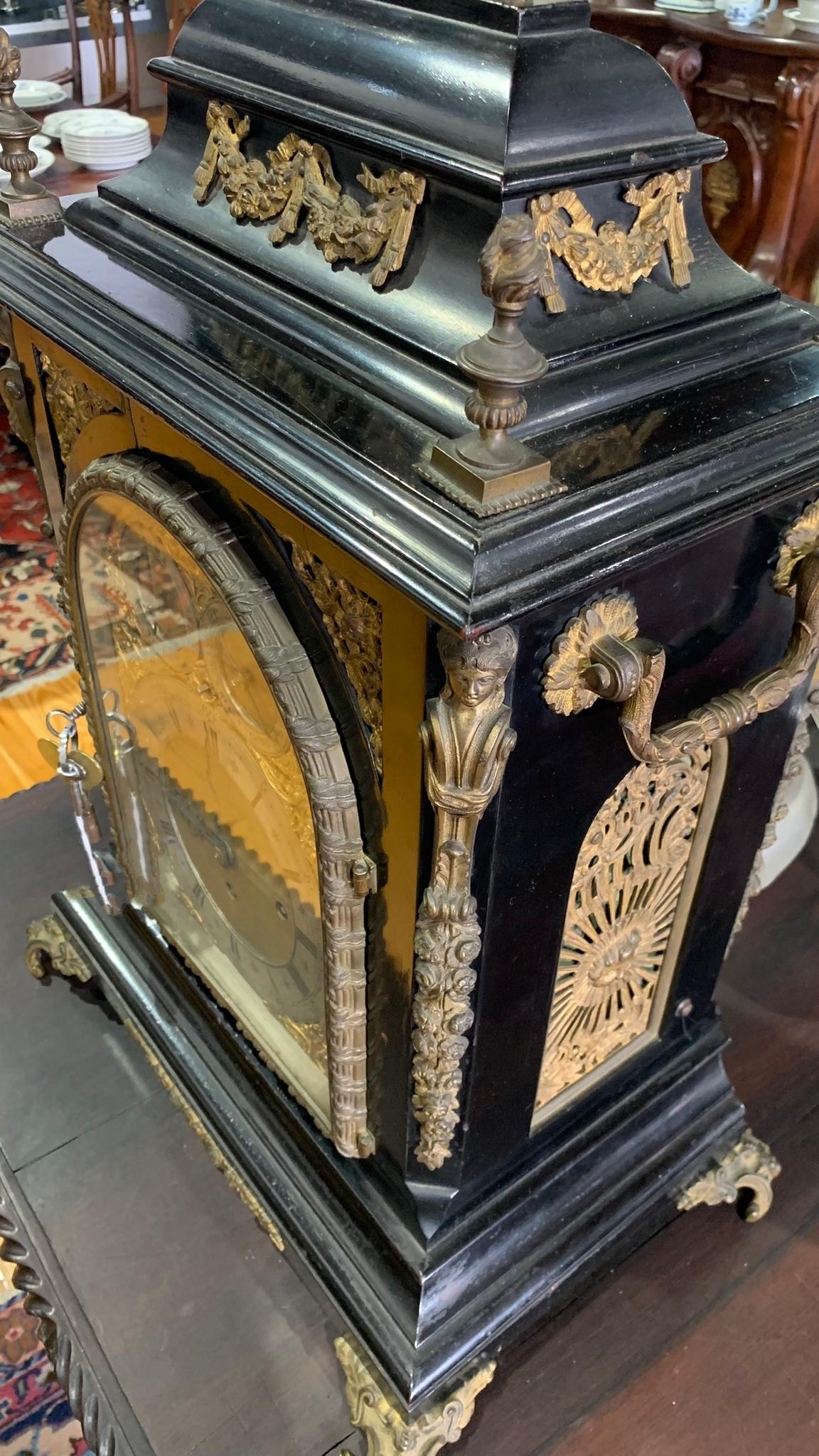 Große Schreibtischuhr, viktorianisch, 19. Jahrhundert im Zustand „Gut“ im Angebot in Madrid, ES