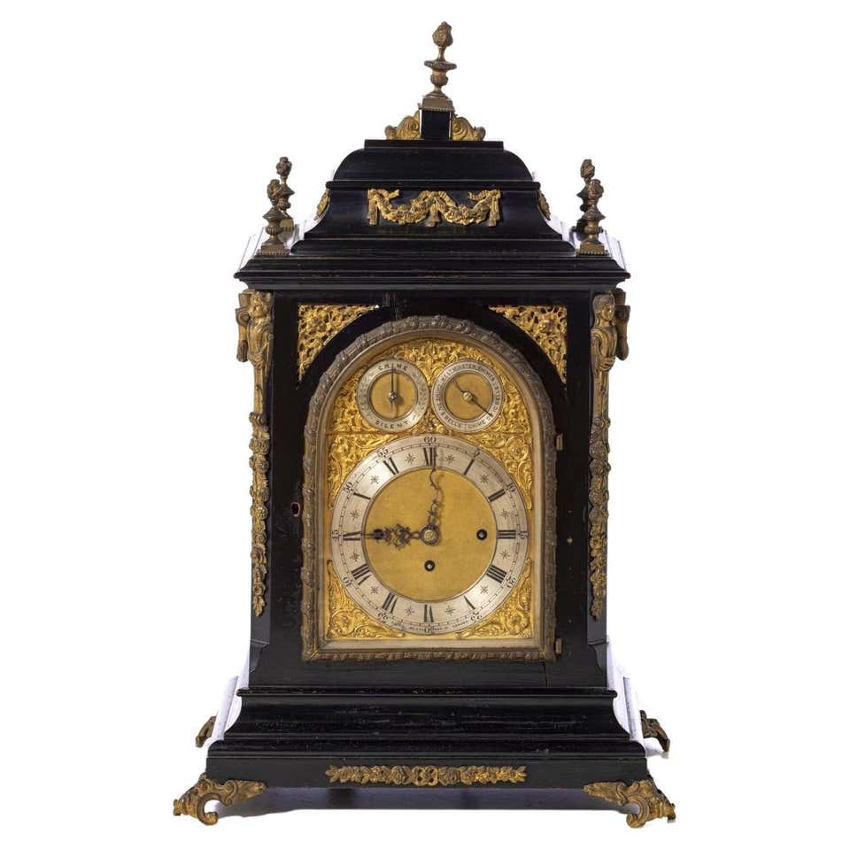 Antique Victorian Mahogany Desk Clock at 1stDibs | victorian desk clock