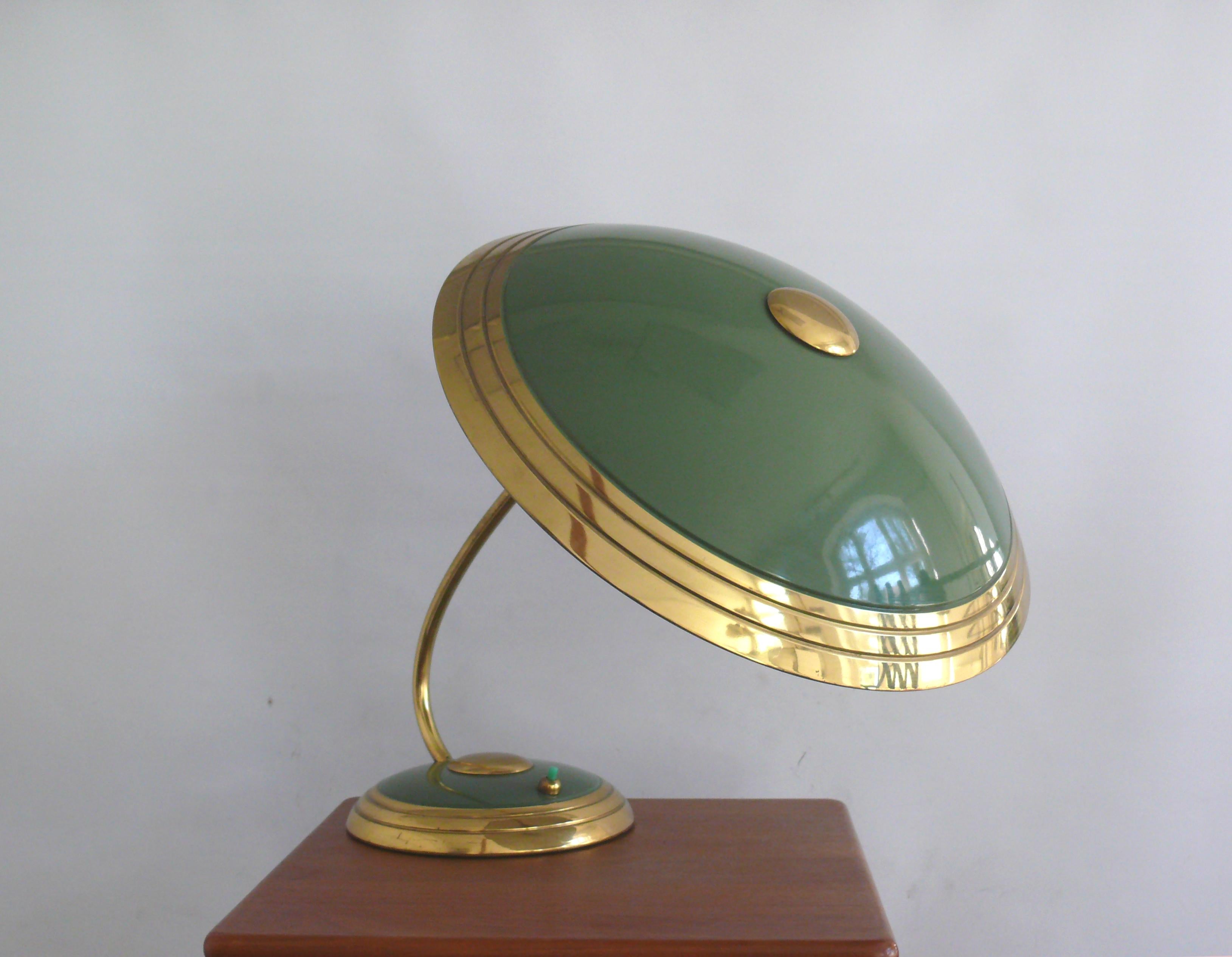 Tedesco Grande lampada da scrivania del Mid Century di Helo Leuchten Germania, anni '50 in vendita