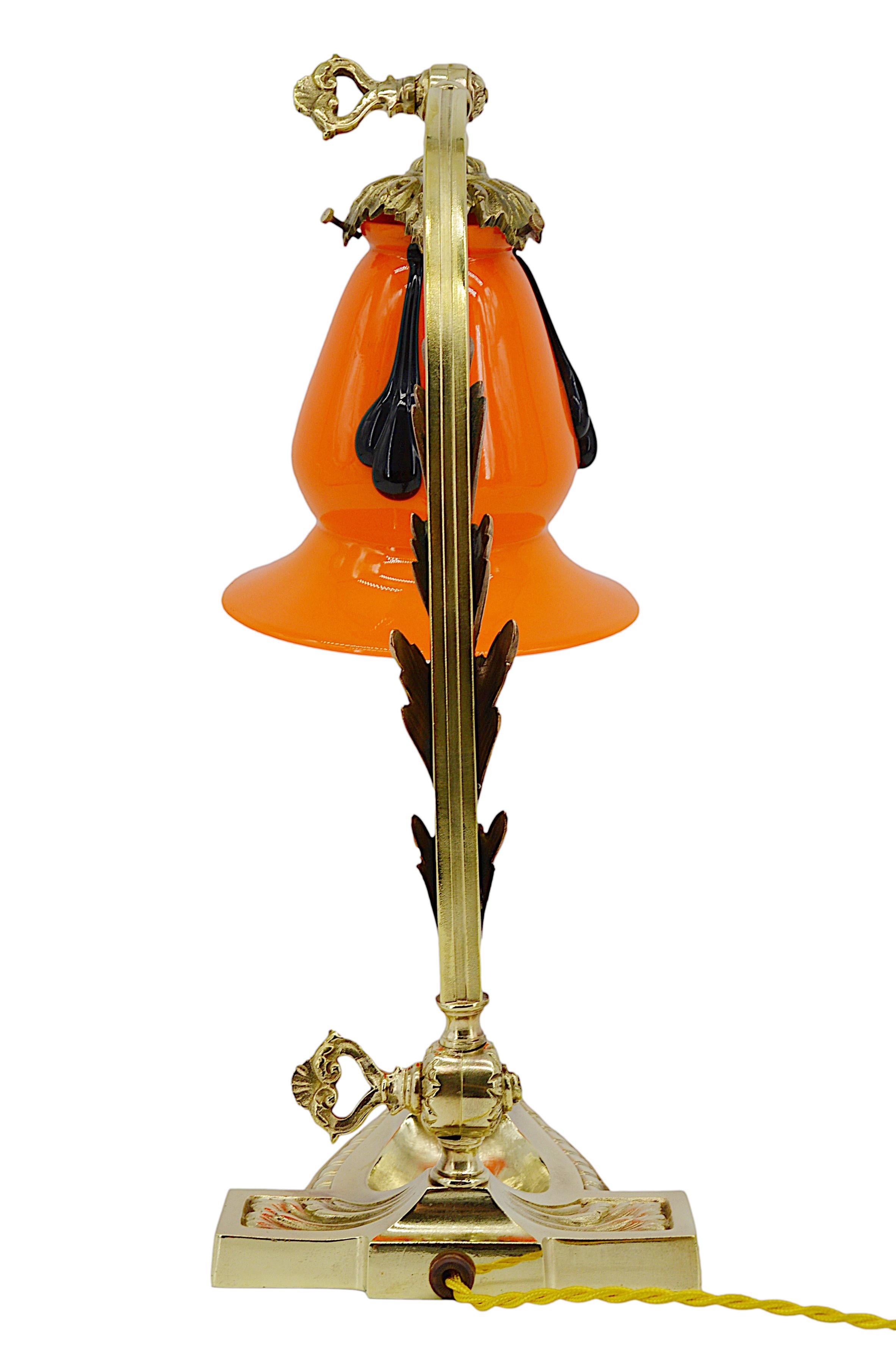 Large Desk / Table Lamp by Michael Powolny at Loetz, 1910s For Sale 5