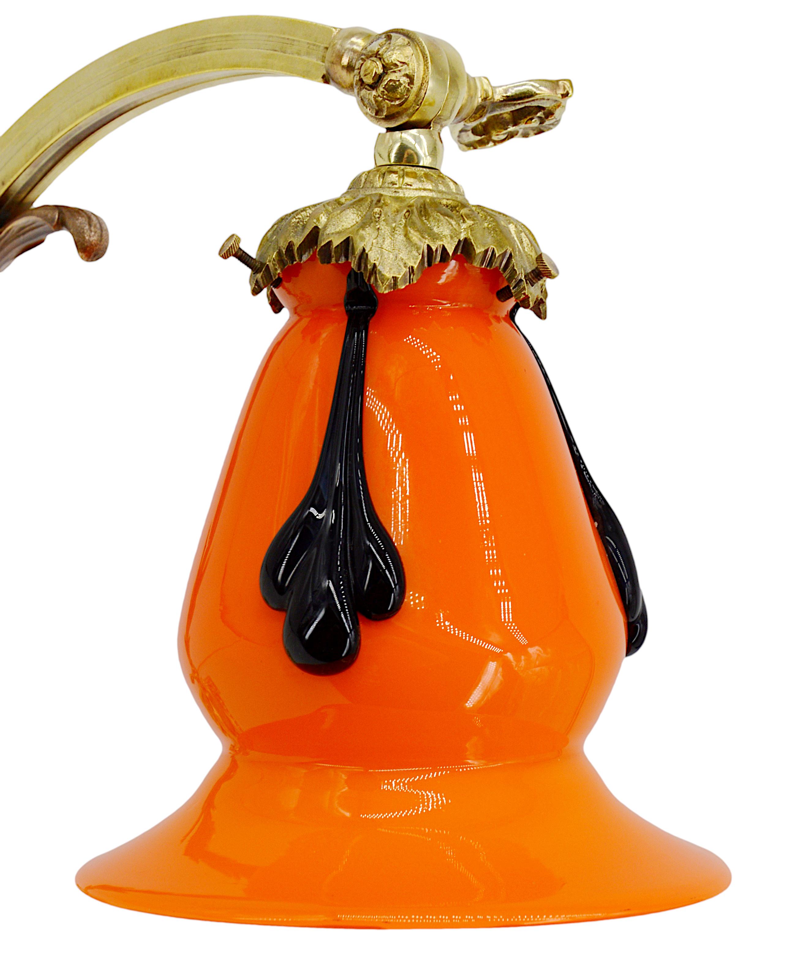 Art Deco Large Desk / Table Lamp by Michael Powolny at Loetz, 1910s For Sale