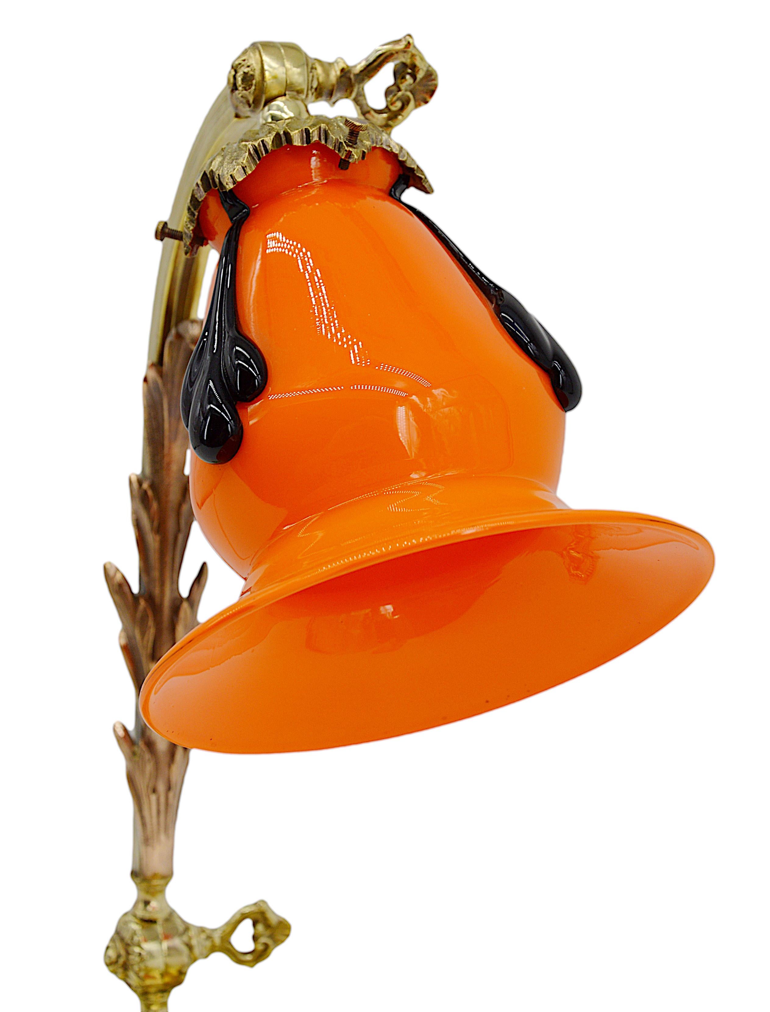 French Large Desk / Table Lamp by Michael Powolny at Loetz, 1910s For Sale