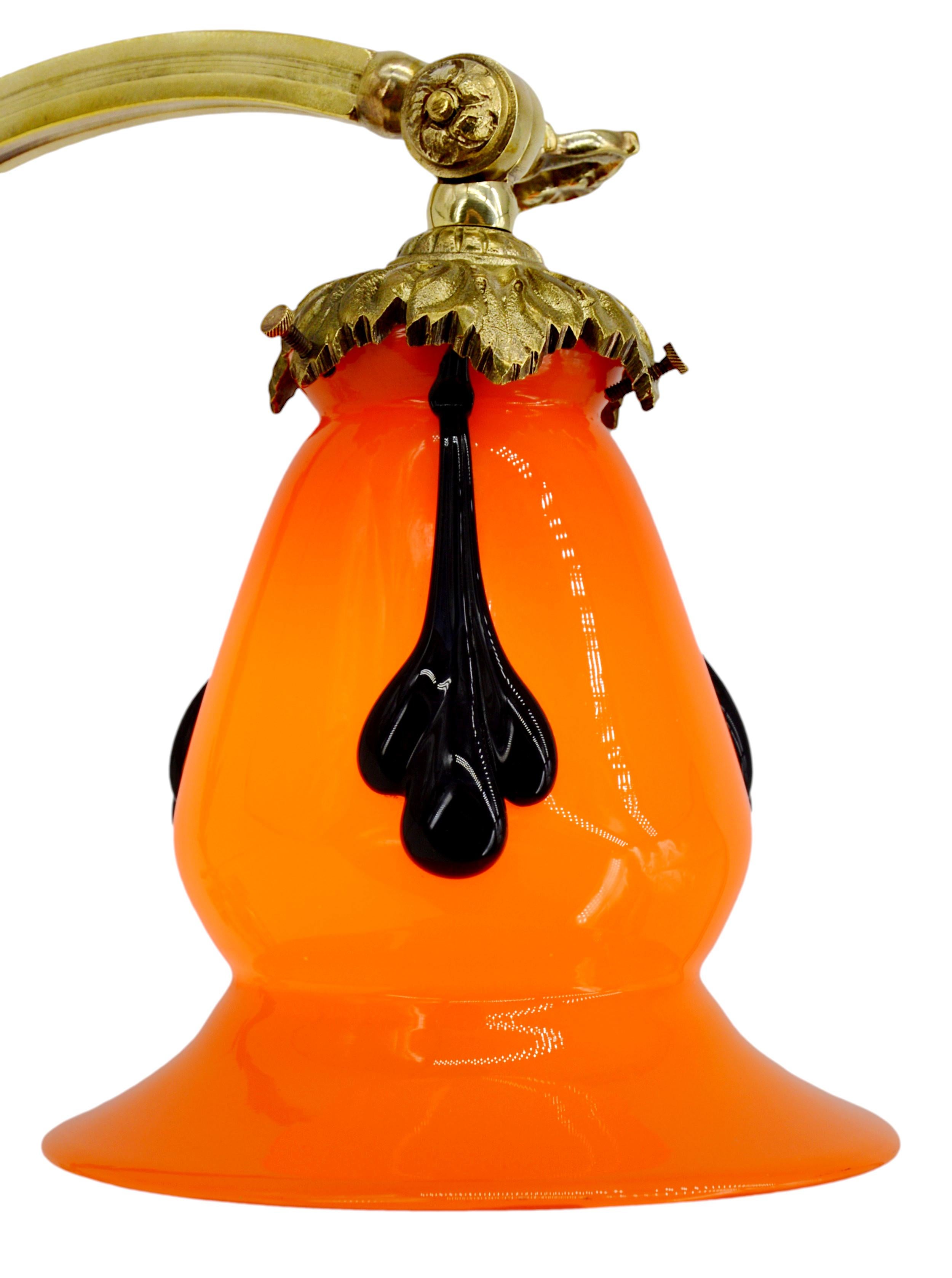 Large Desk / Table Lamp by Michael Powolny at Loetz, 1910s For Sale 1