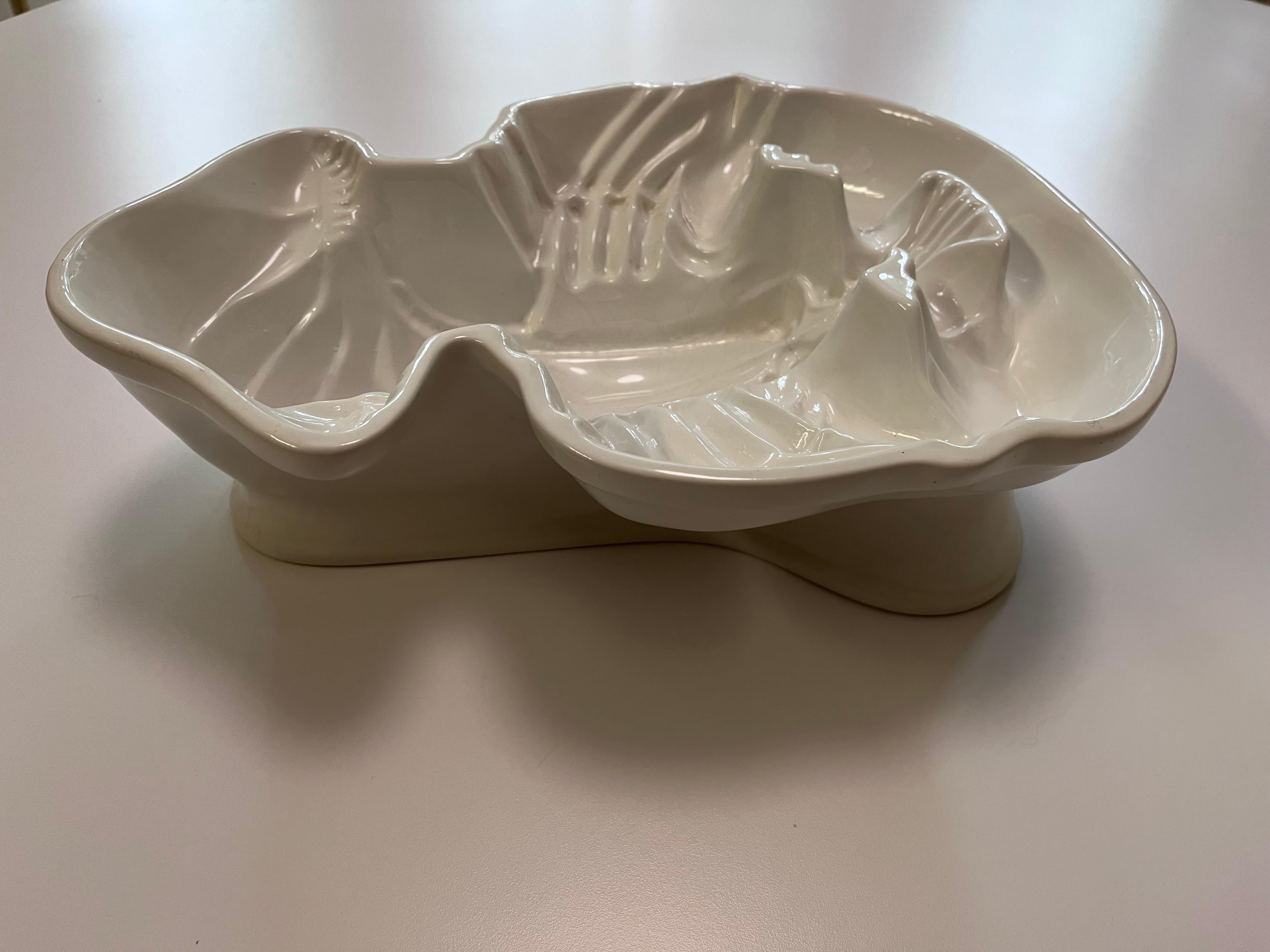 Large Detailed White Ceramic Glazed Lobster Aspic, Pate, or Jelly Mold by ICTC For Sale 7