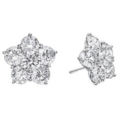 Large Diamond "Astra" Stud Earrings '4.82 Carat'