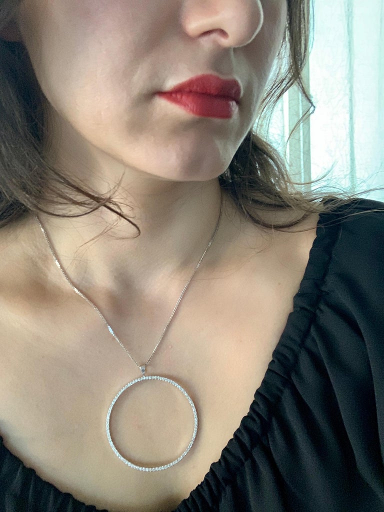 18K WY SIENA DIAMOND DOT LARGE NECKLACE