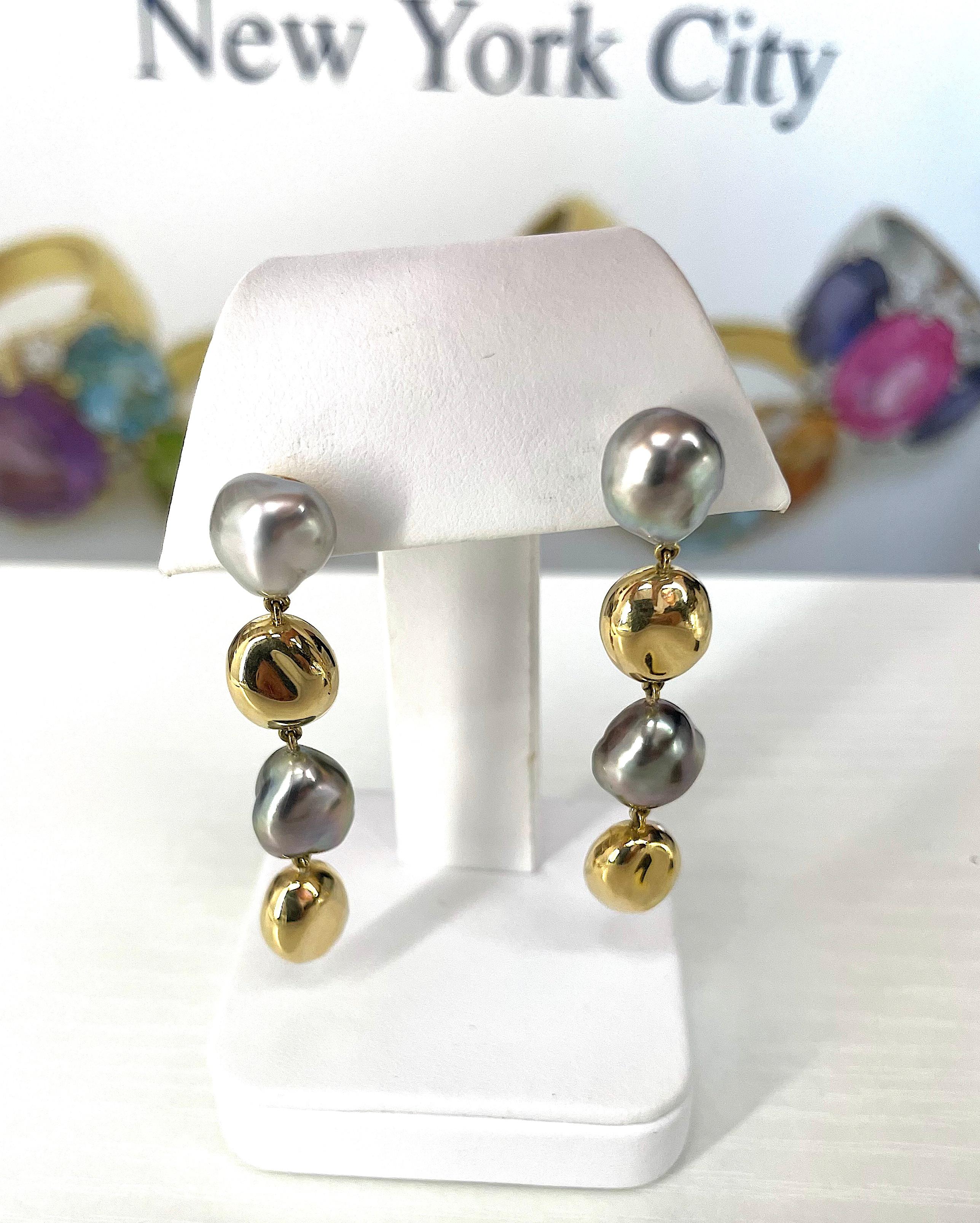 Large Diamond Drop Earrings with Diamond Ball For Sale 4