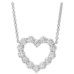 Large Diamond Heart Pendant 
3.36 Carat
