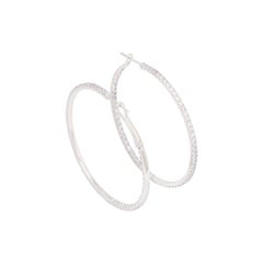 Large Diamond Hoop Earrings 2.55 Carat