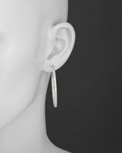 Large Diamond Hoop Earrings '~4 Carat'