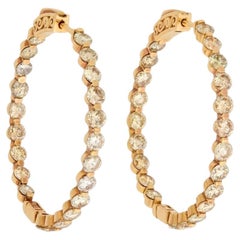 Large Diamond Hoop Earrings