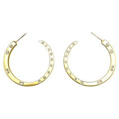 Large Diamond Hoop Earrings