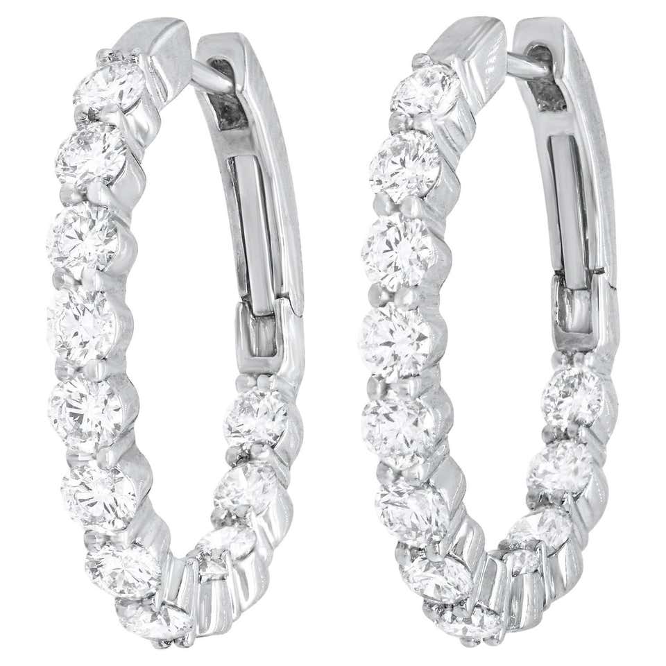 Setting Hoops Tiffany and Co. Diamond-set Hoops For Sale at 1stDibs | tiffany inside ...