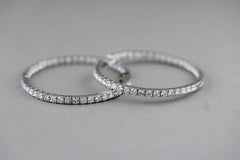 Large Diamond Inside-Out Gold Hoop Earrings