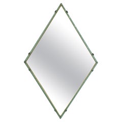 Grande specchio da parete a forma di diamante di Luigi Brusotti per Fontana Arte, anni '50