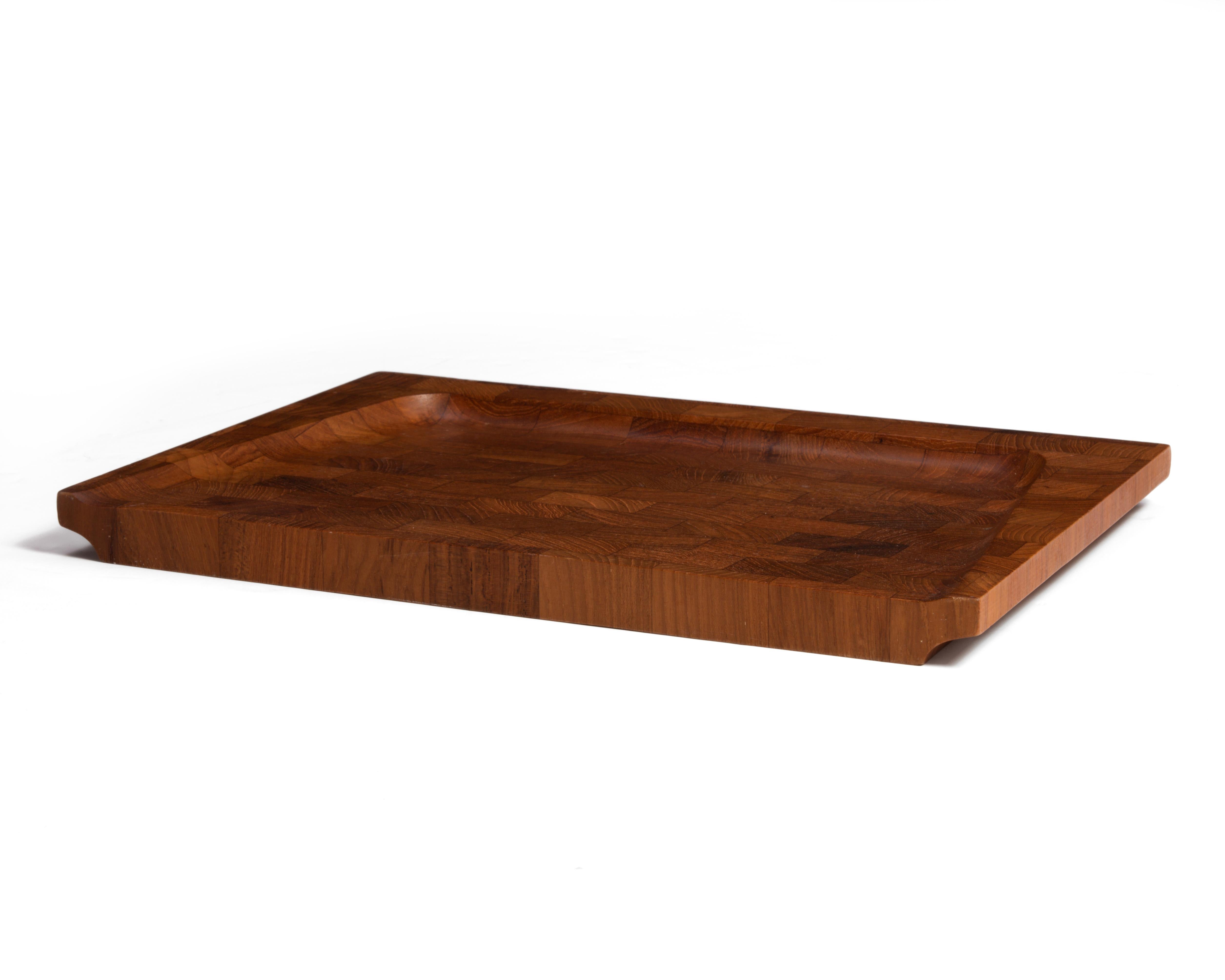 Großes Digsmed Teakholz Schneidebrett Serviertablett Danmark Dänemark 1960s im Angebot 5