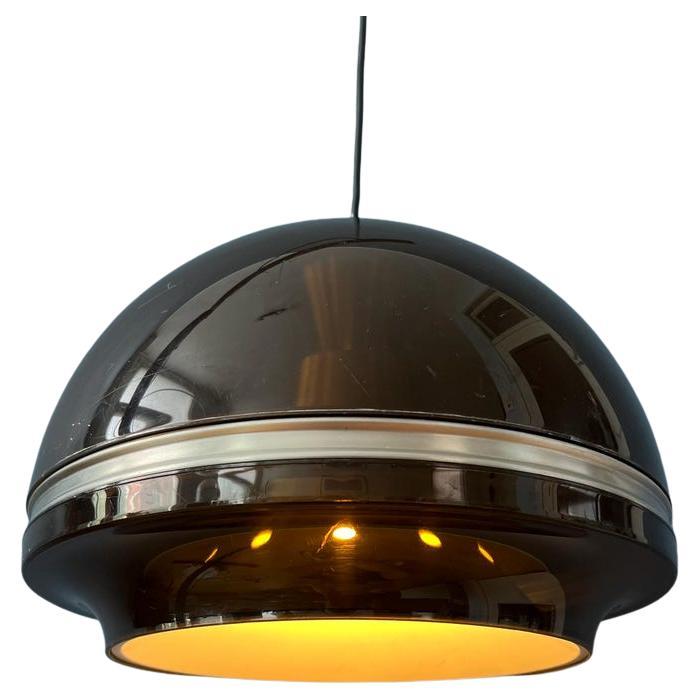 Grande lampada a sospensione a cupola Dijkstra Flying Saucer Space AGE, anni '70