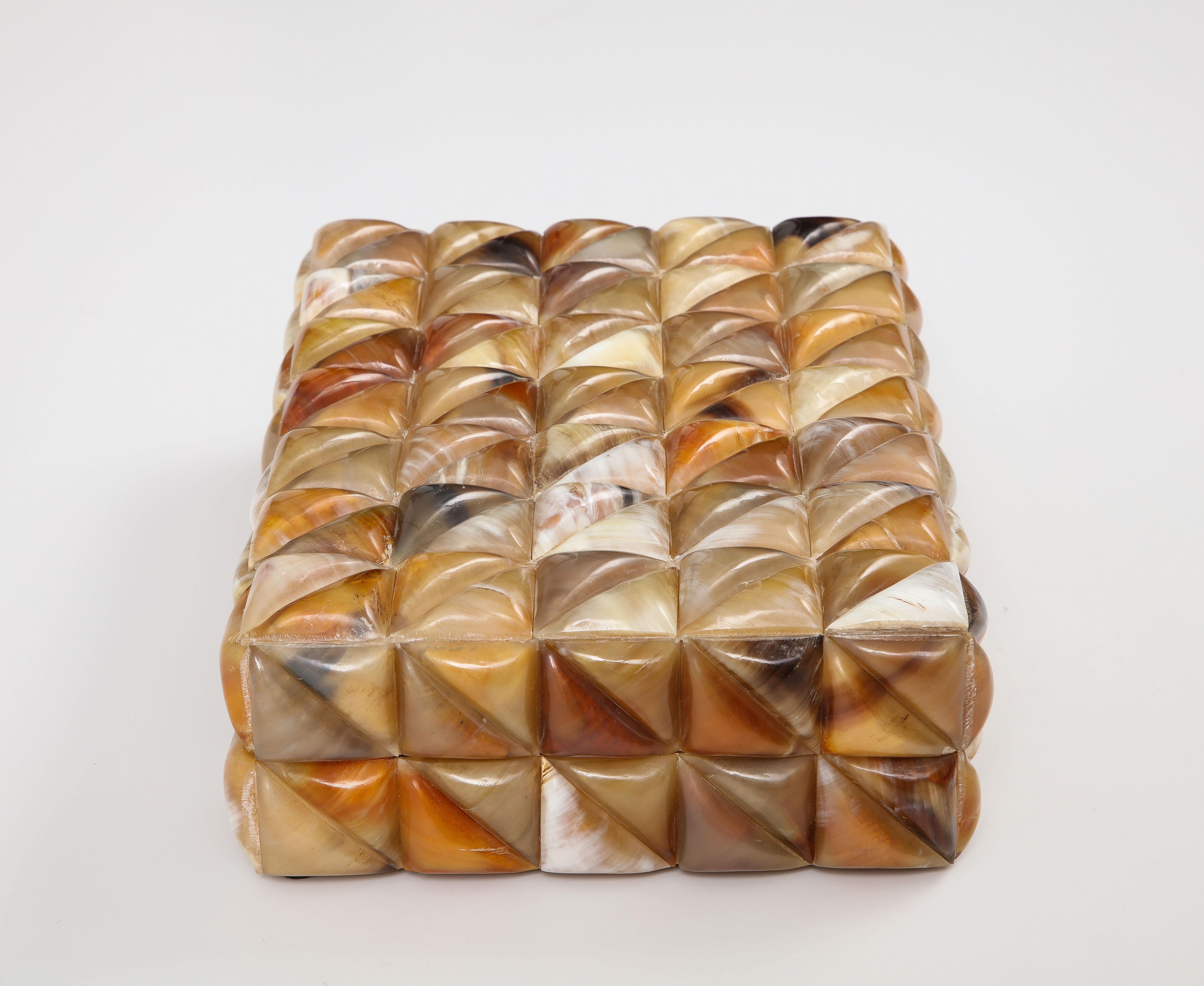 Large Dimensional Triangular Horn Box In New Condition In New York, NY