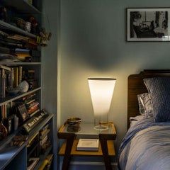 Large Dimmable ‘Soffio’ Handblown Glass Table Lamp in White for Foscarini