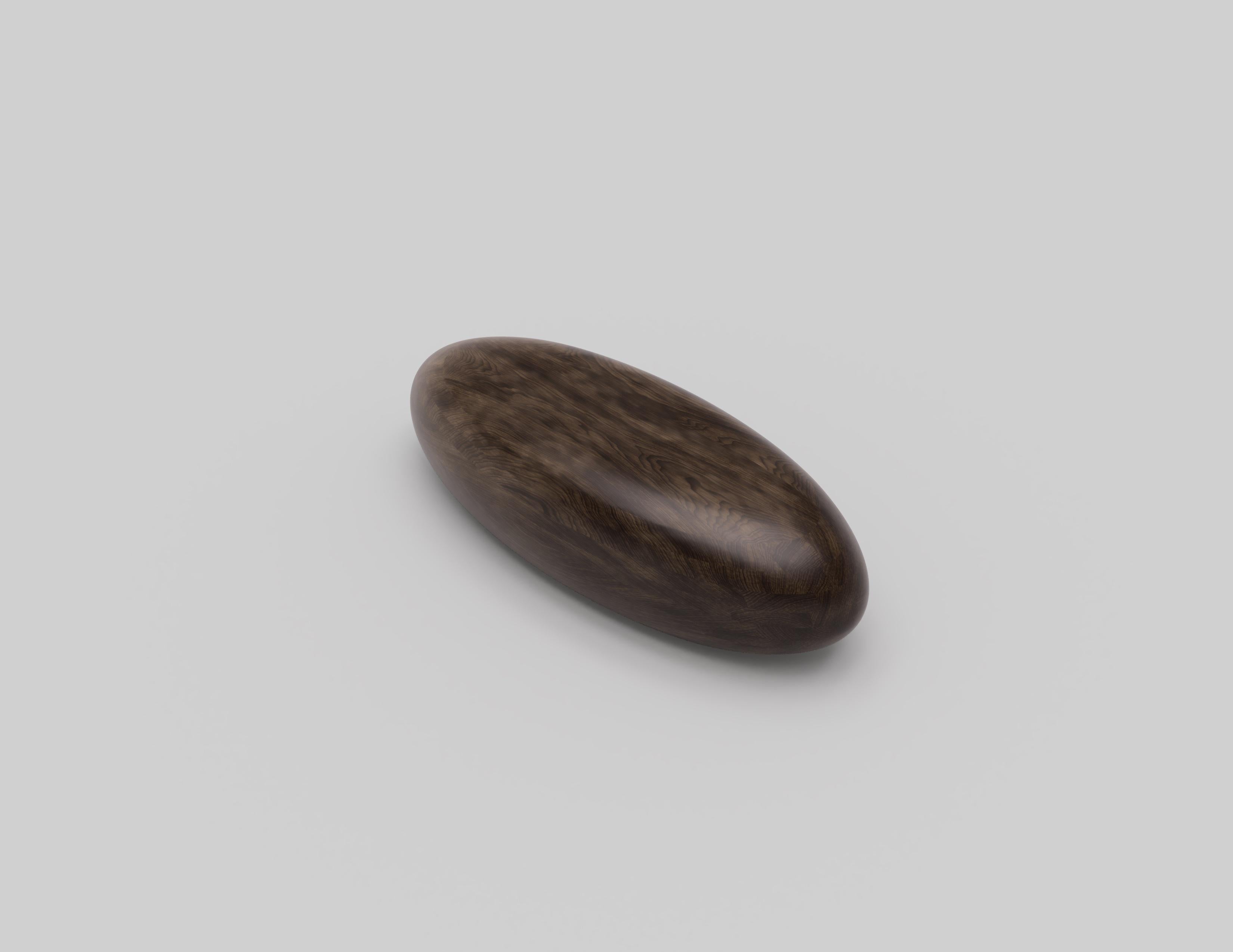 Post-Modern Large Dimple Walnut Bench by Studio TOOJ For Sale