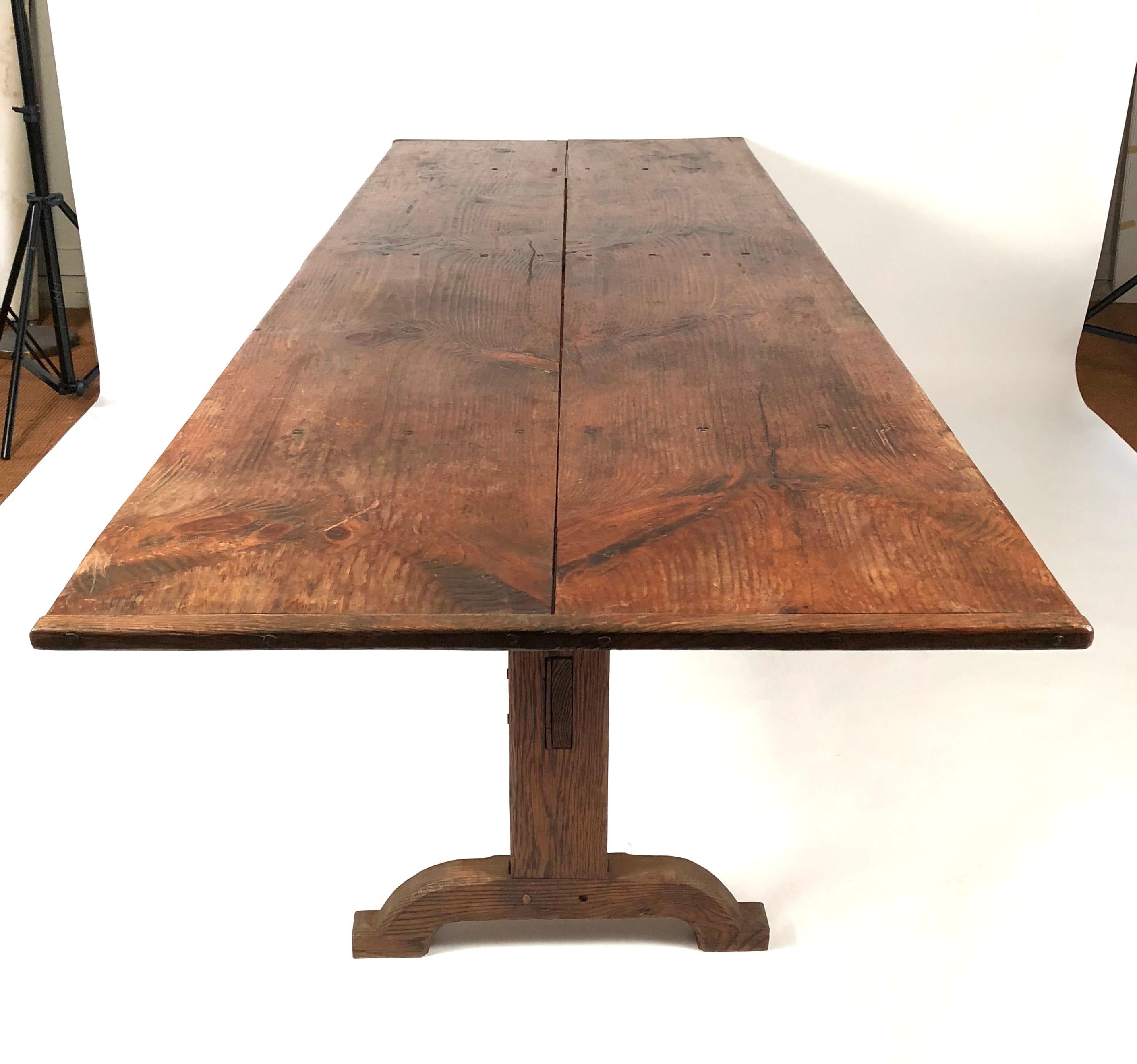 Oak Large Dining Country Farm Table