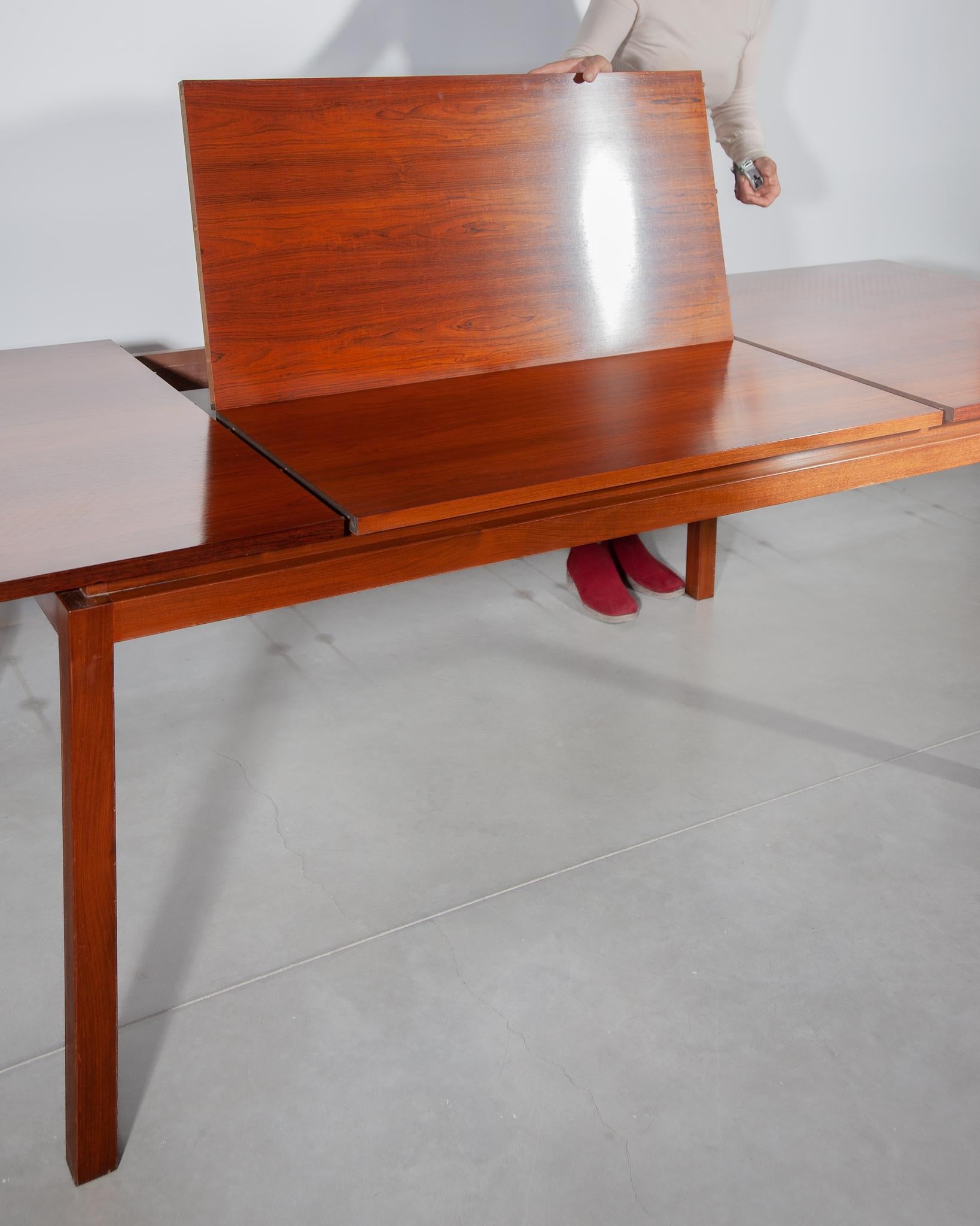 Grande table de salle à manger extensible conçue par Alfred Hendrickx pour Belform en vente 2
