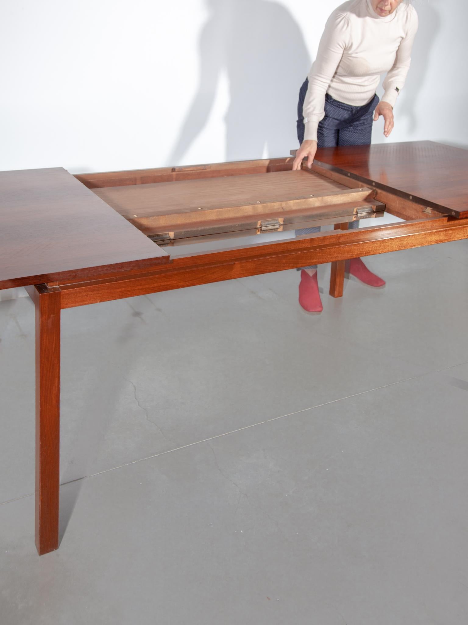 Large Dining-room Table Extendable designed by Alfred Hendrickx for Belform For Sale 4
