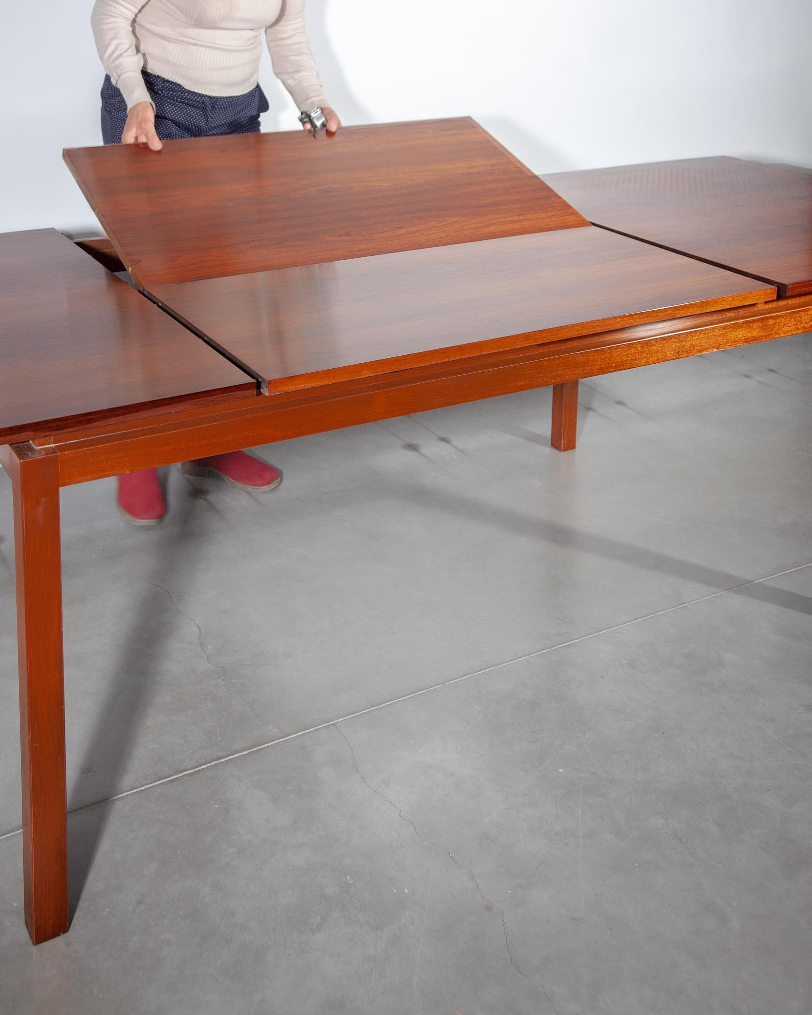 Large Dining-room Table Extendable designed by Alfred Hendrickx for Belform For Sale 1