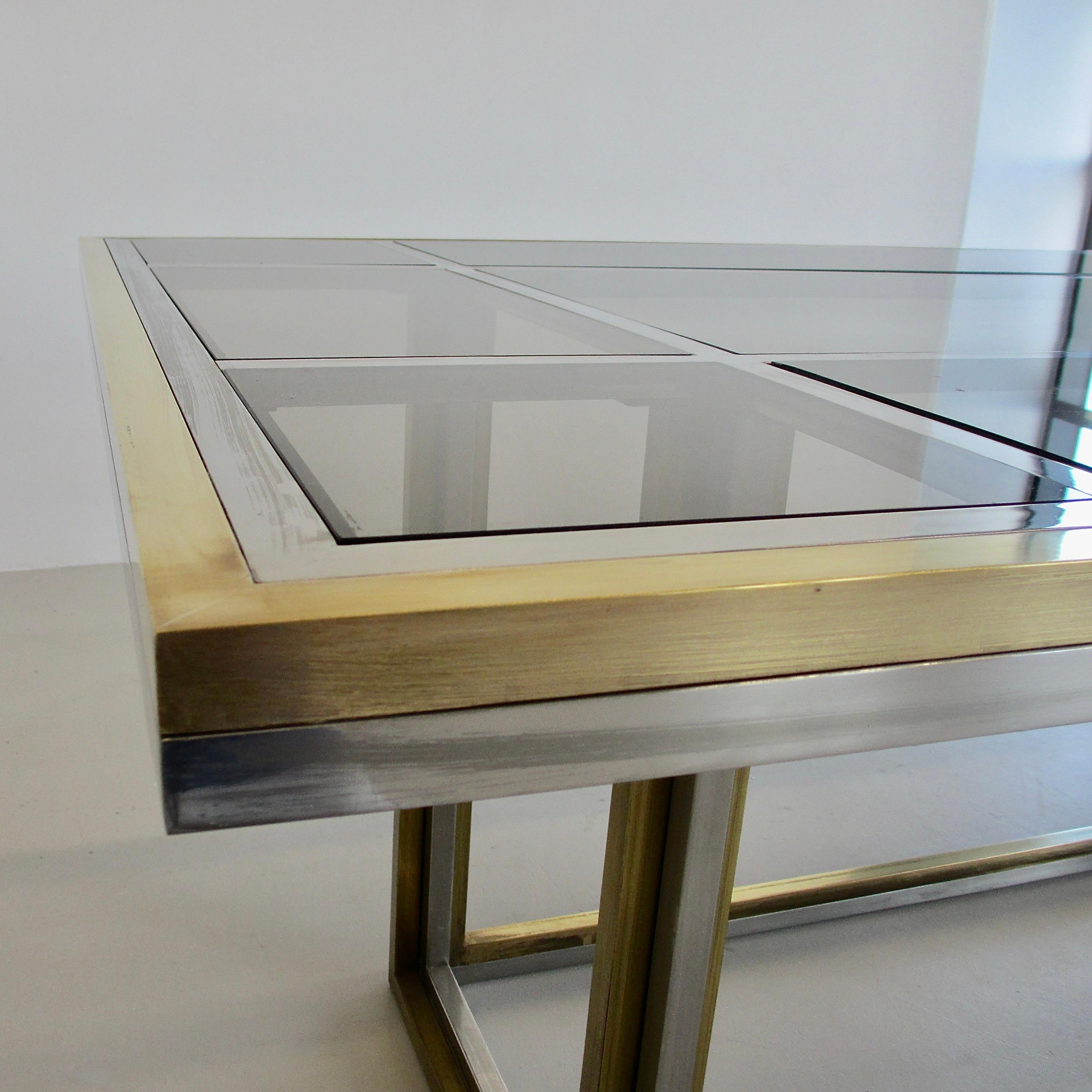 Large Dining Table by Rome Rega for Metalarte, 1970s In Good Condition For Sale In Berlin, Berlin