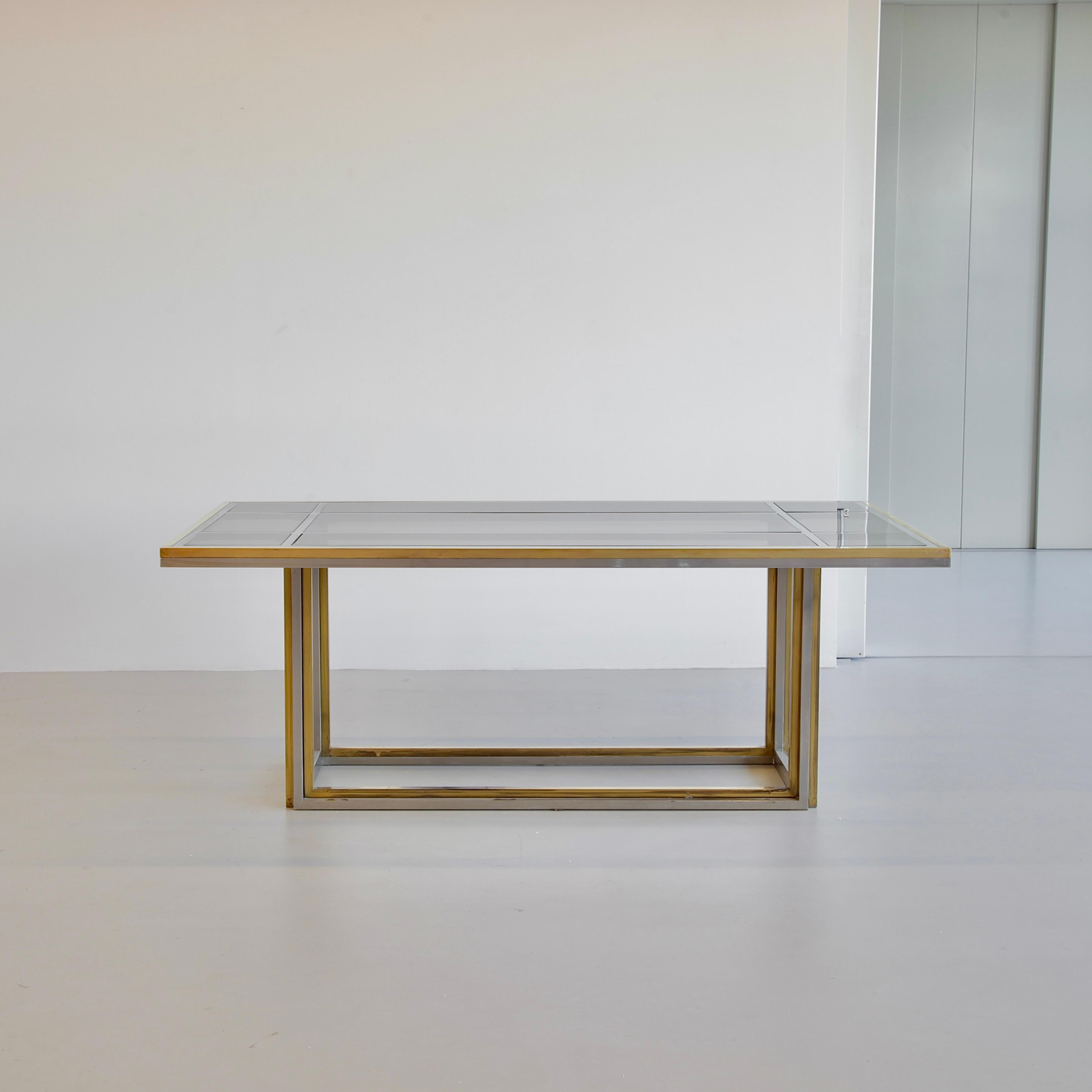 Late 20th Century Large Dining Table by Rome Rega for Metalarte, 1970s For Sale