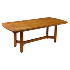 Großer Esstisch aus Eiche von Guillerme et Chambron Votre Maison, Frankreich 1960er Jahre