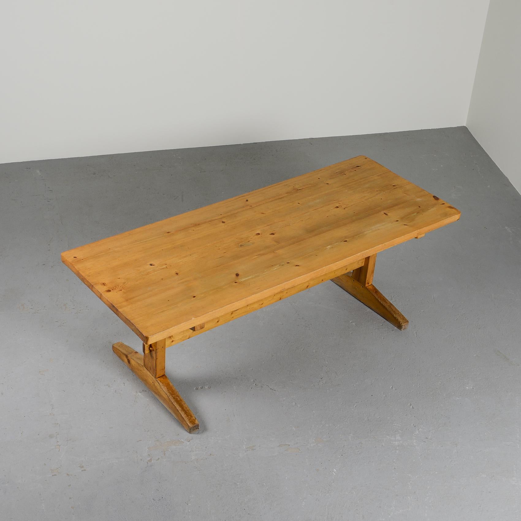 Large Dining Table from Meribel, French Alps, circa 1970 1