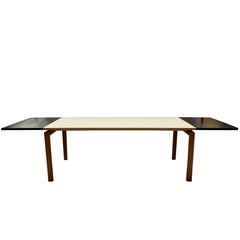 Large Dining Table in Corian and Oak of Danish Design, 1980s