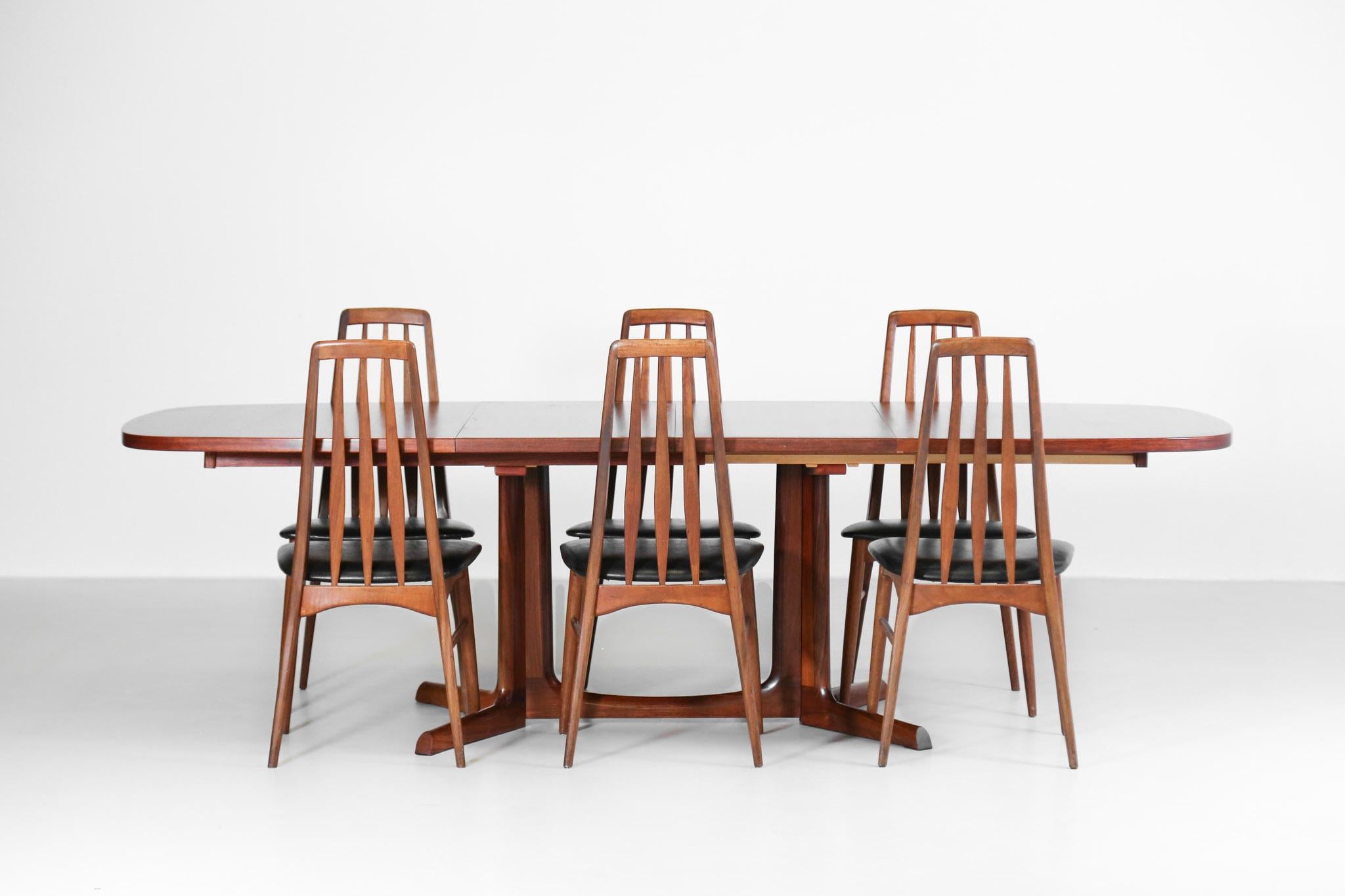 Large Dining Table in Rosewood, Scandinavian Design 10 Person, 1960 6