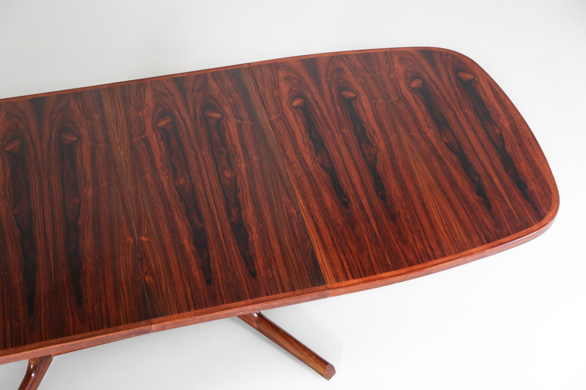 Large Dining Table in Rosewood, Scandinavian Design 10 Person, 1960 9