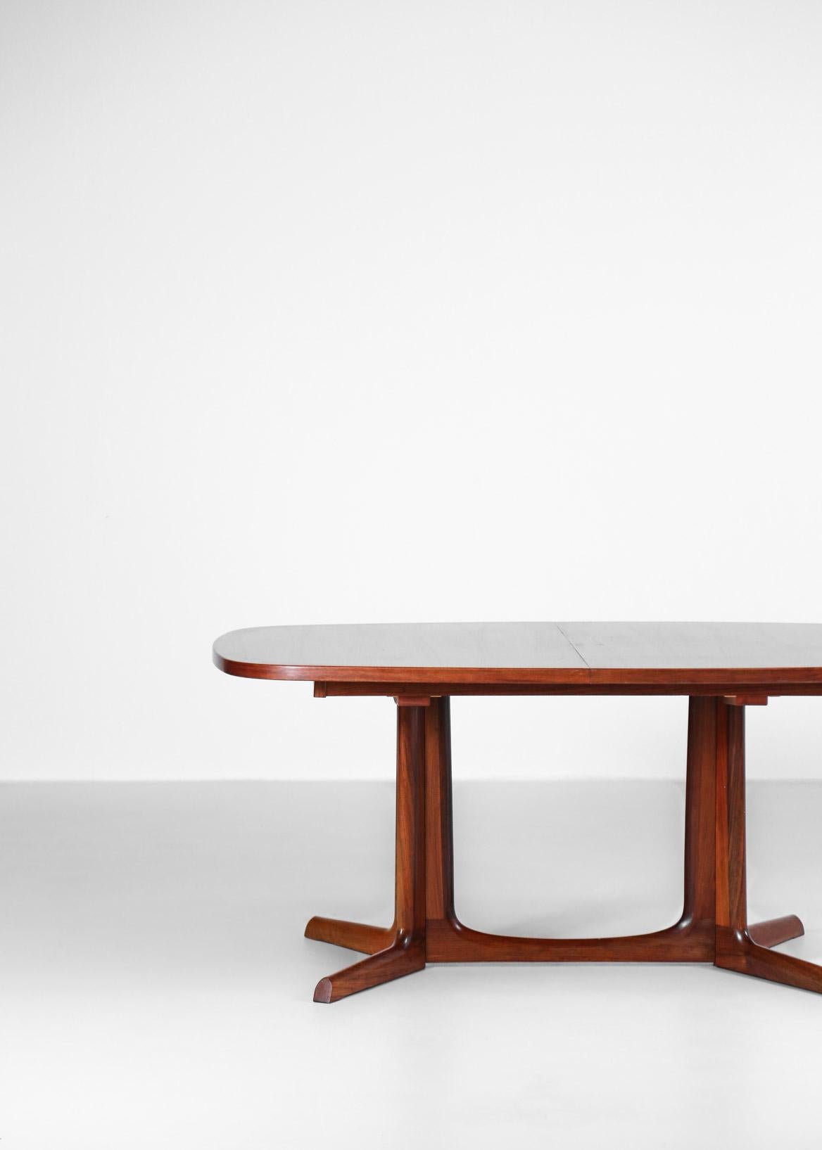 Danish Large Dining Table in Rosewood, Scandinavian Design 10 Person, 1960