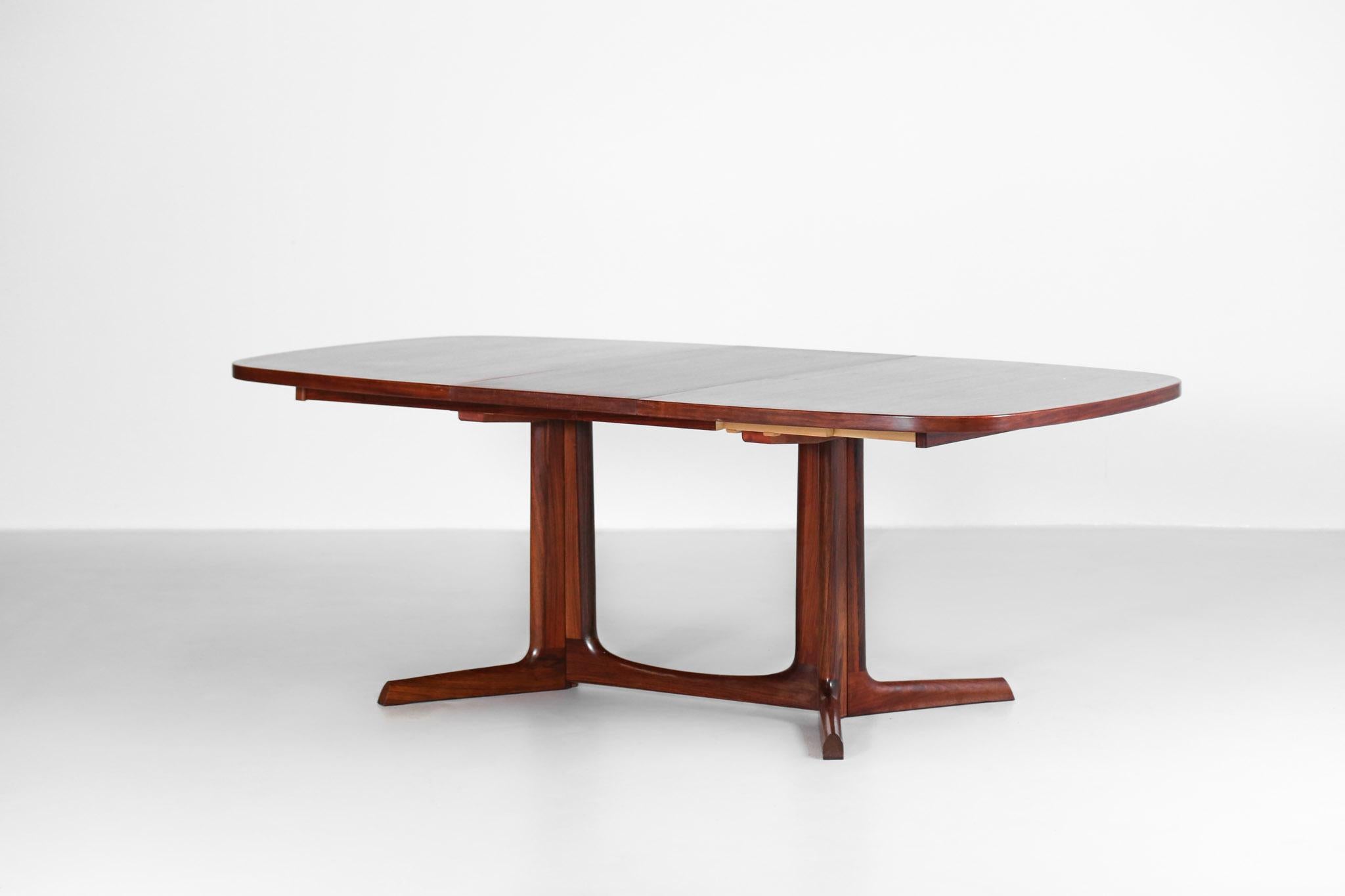 Palisander Large Dining Table in Rosewood, Scandinavian Design 10 Person, 1960