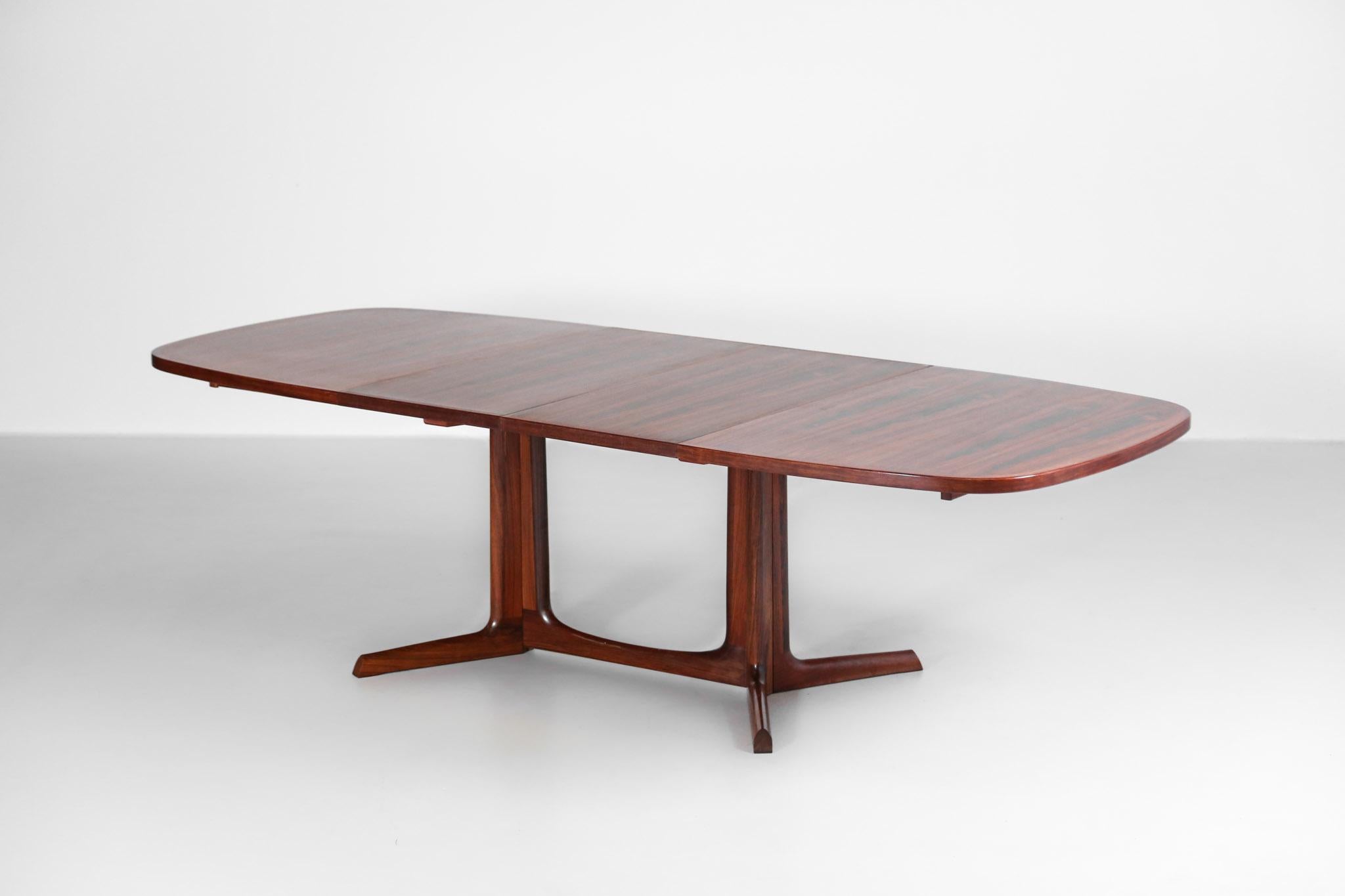 Large Dining Table in Rosewood, Scandinavian Design 10 Person, 1960 1