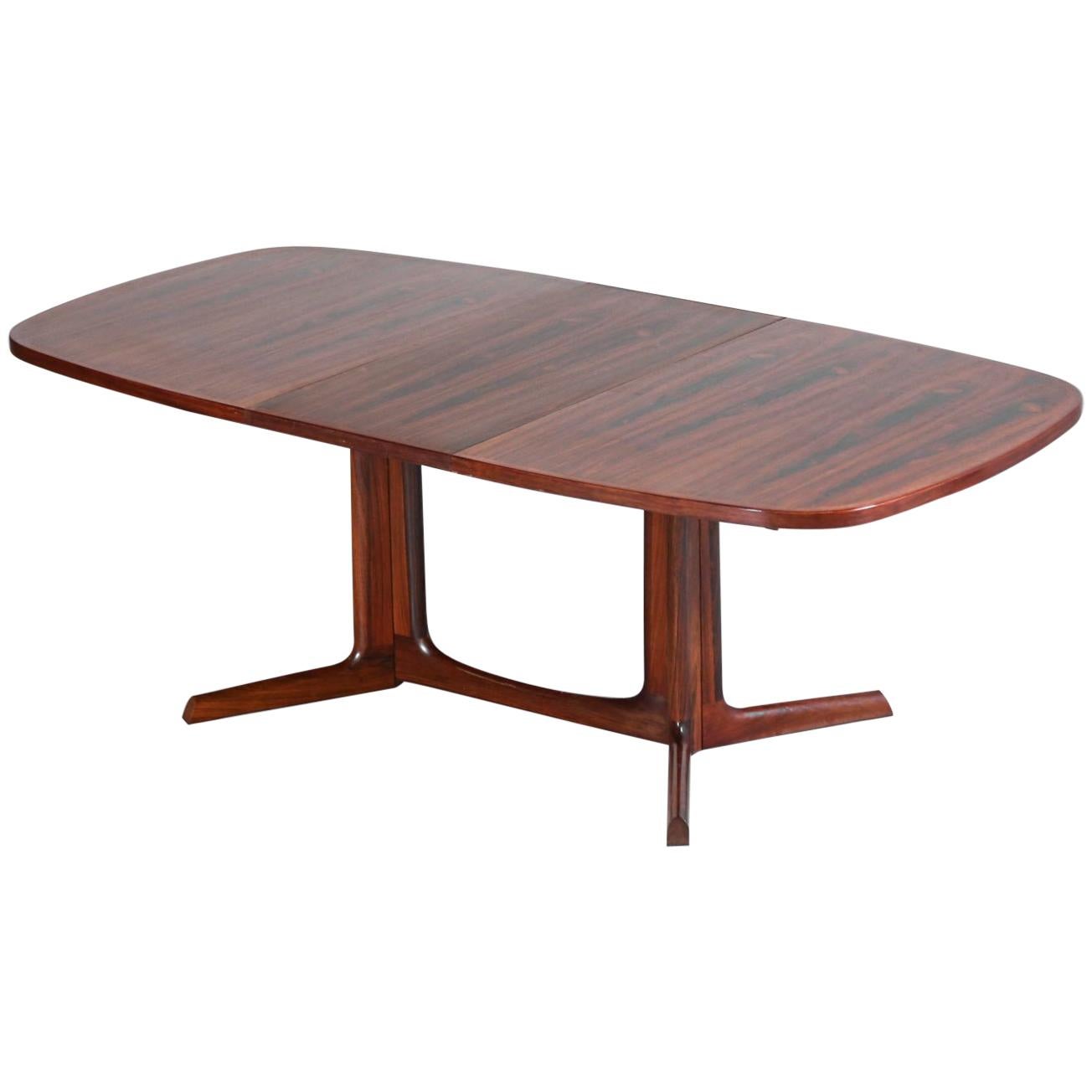 Large Dining Table in Rosewood, Scandinavian Design 10 Person, 1960