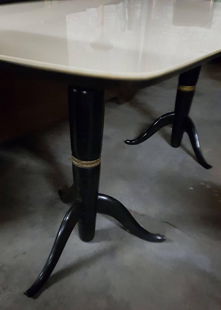 Mid-Century Modern Large Dining Table in the Style of Osvaldo Borsani For Sale